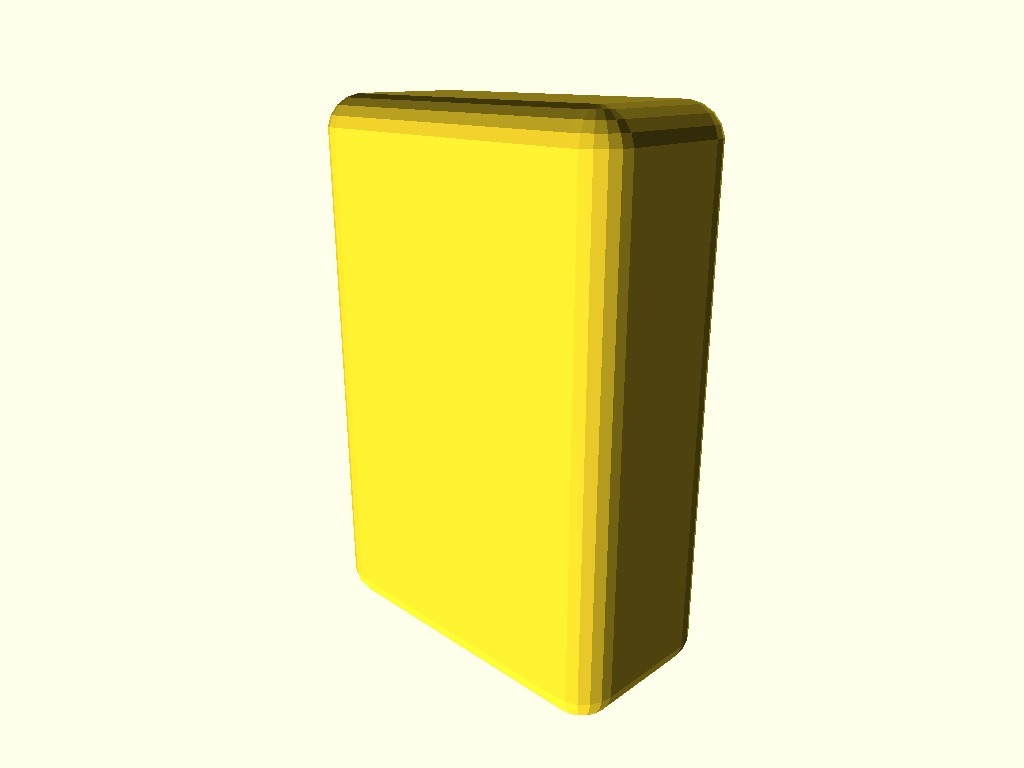 OpenSCAD Rounded Cube Module