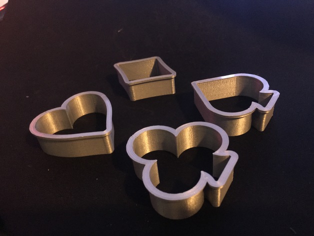 4 suit cookie cutters