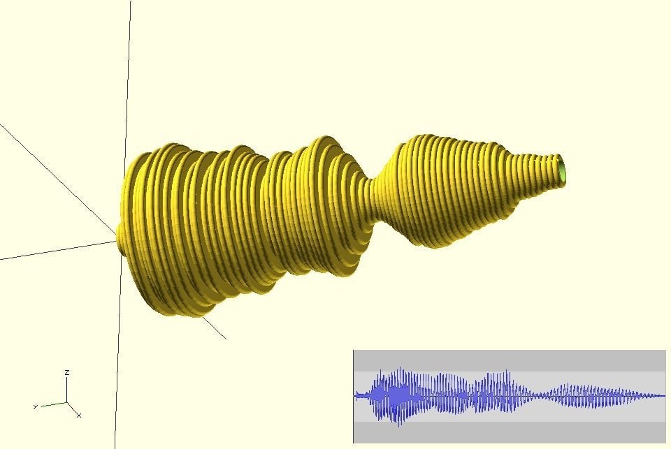 Wave (Sound) to OpenSCAD Bracelet Converter