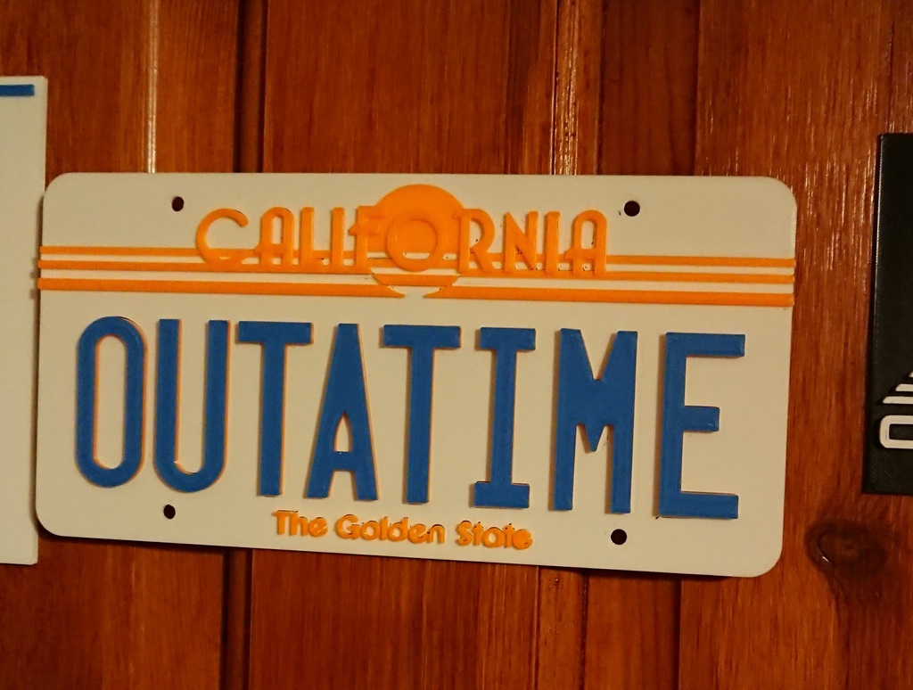 Back to the future license plate 1985 (plus blank plate)