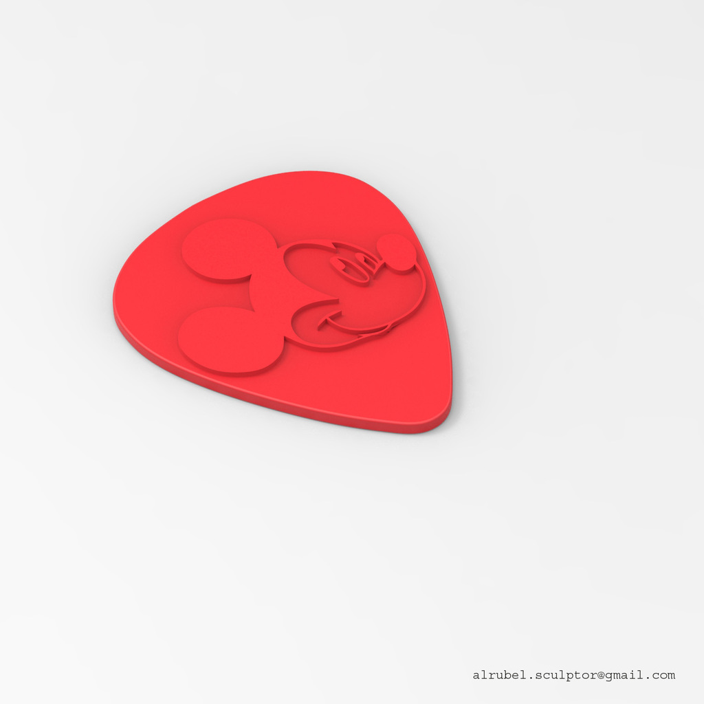 mickey mouse guitar pick