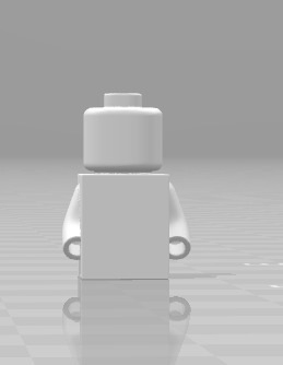 Heroica- blank mini lego man-with supports