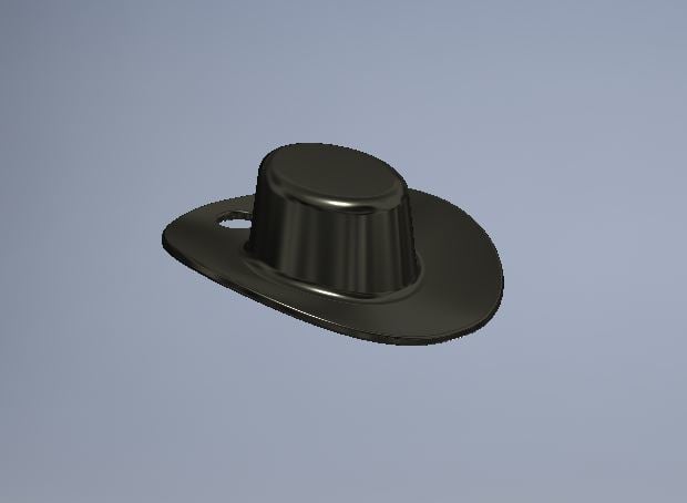 Cowboy hat keychain