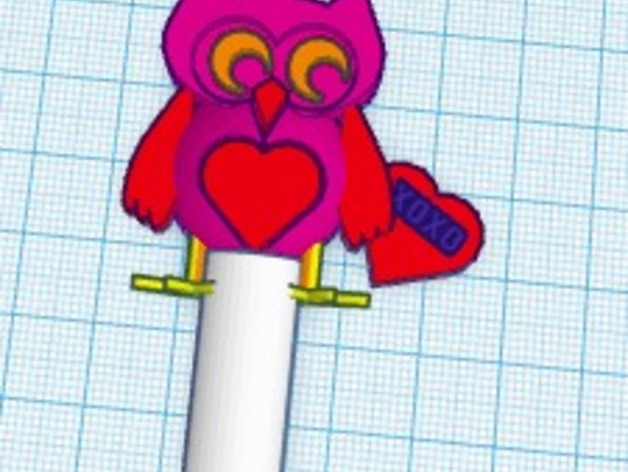 Owl pencil topper