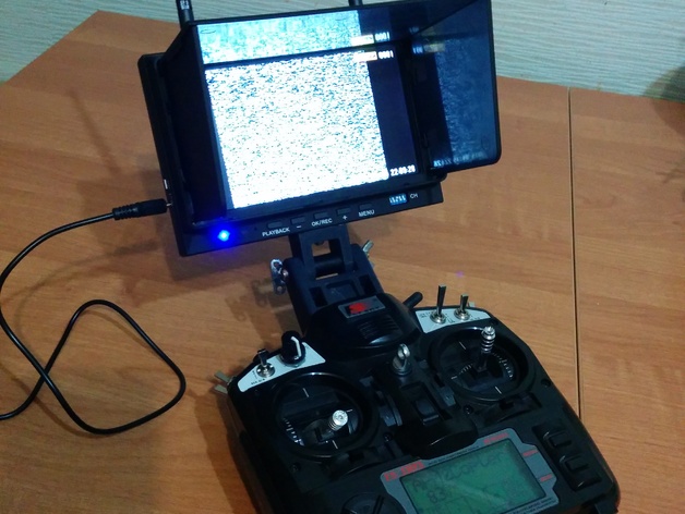 FPV monitor mount on Turnigy / FlySky transmitter