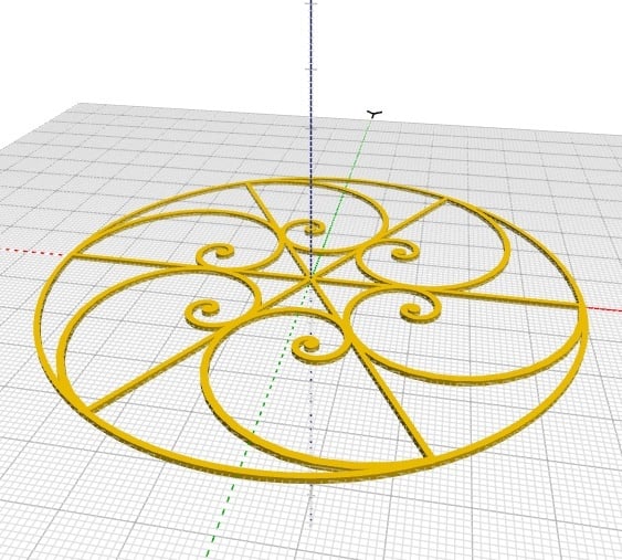 Parametric Golden Spiral Snowflake