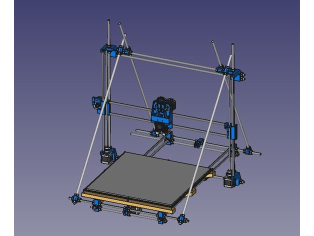 3D XXL Printer with double extruder