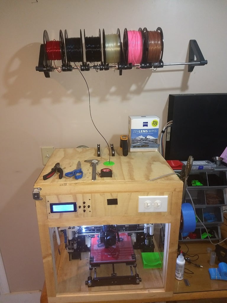 Wall Mounted Filament Rack and Dispenser