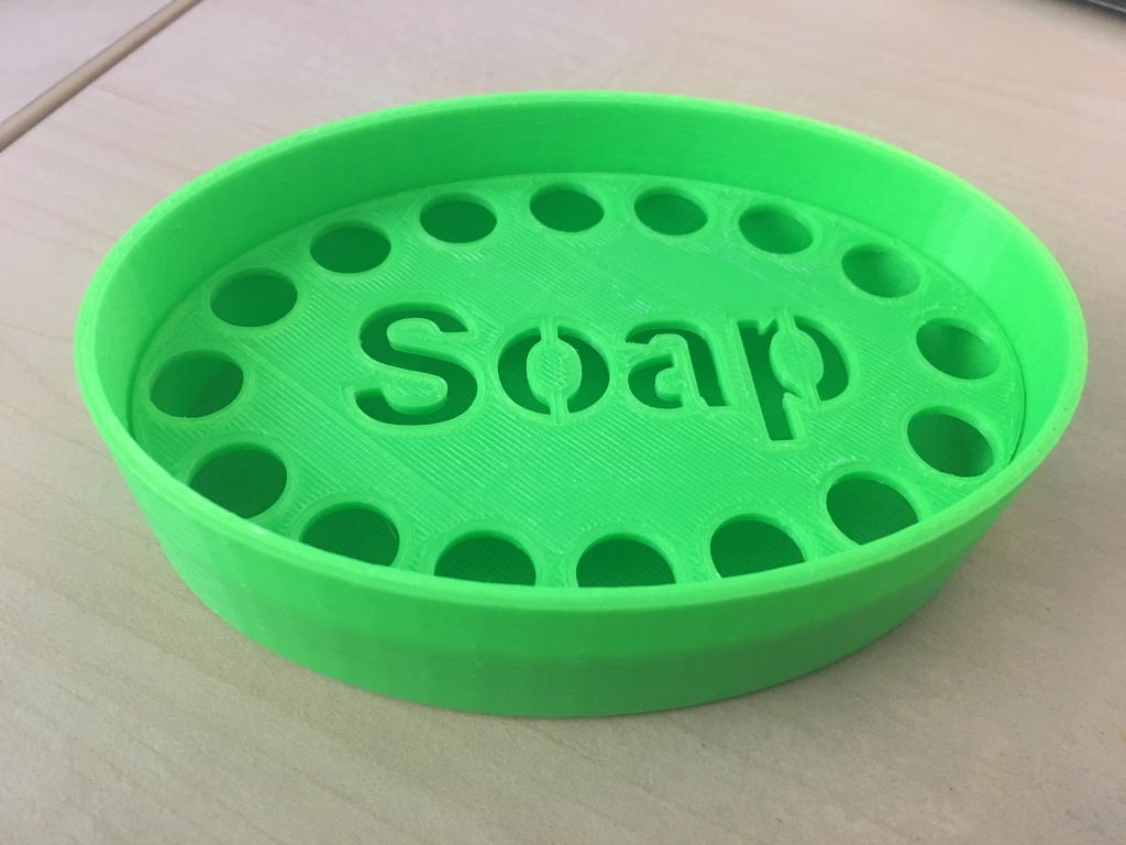 Soap dish / holder with grid (english and german)