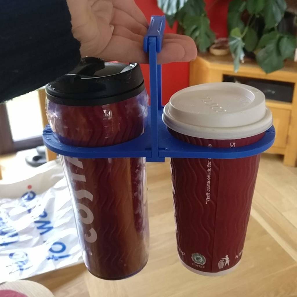 Reusable collapsible coffee carrier