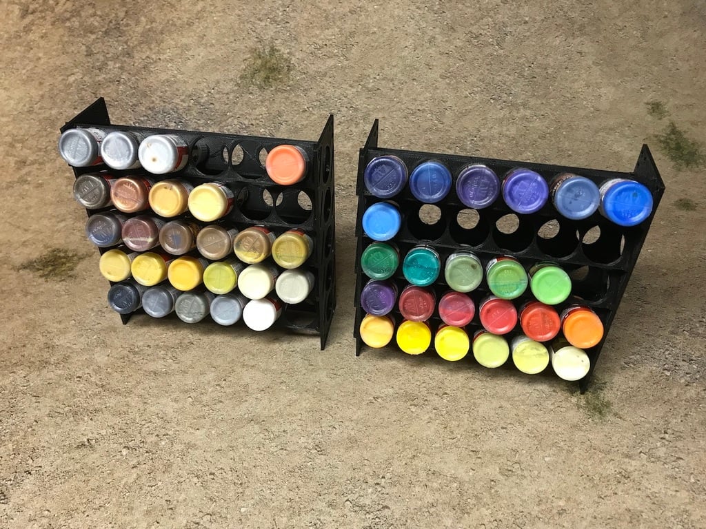 Modular Paint Rack for Army Painter / Vallejo / Reaper - Remix from bbzed