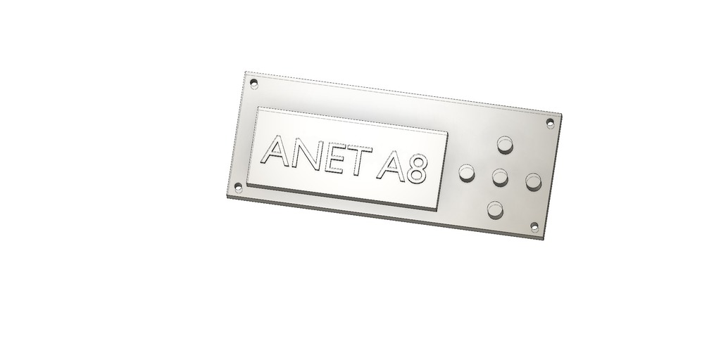 Anet A8 Front Panel LCD Buttons Replacement Filler Fusion 360 Customisable Customizable Upgrade Parametric No Added Parts