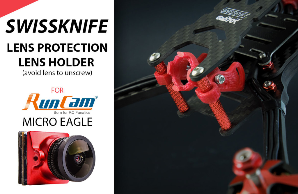 Runcam micro eagle : lens protection/holder
