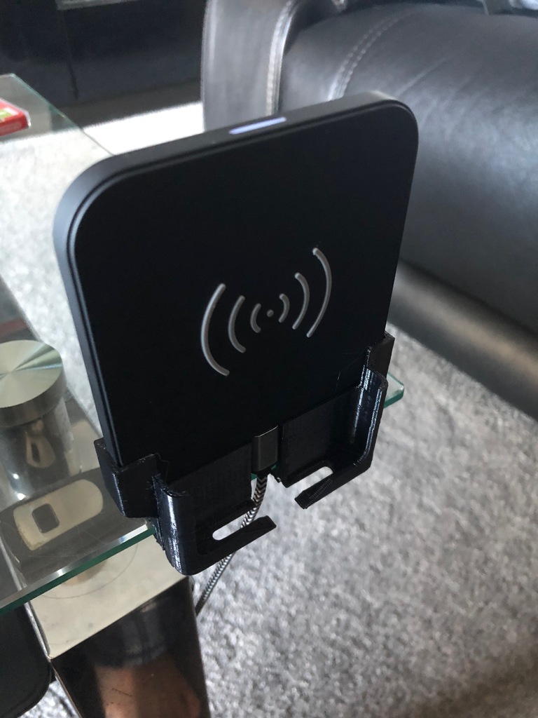 iPhone X + Qi Charging Base Table Clip