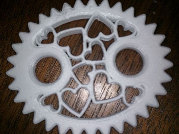 Elliptical Gear with Hearts