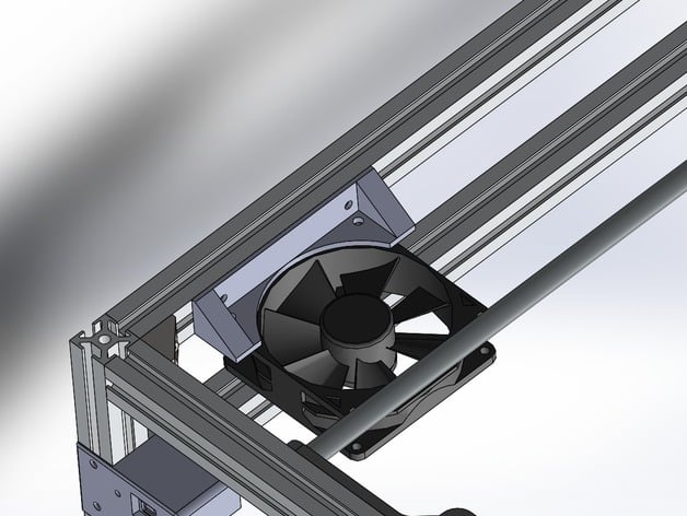 80mm Fan support for Ramps on 2020 aluminium extrusion ( Roxanne upgrade )