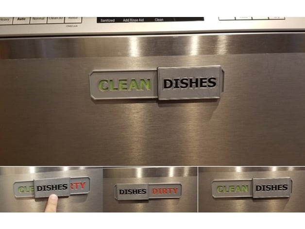 Clean Dishes Dishes Dirty Dishwasher Sliding Sign