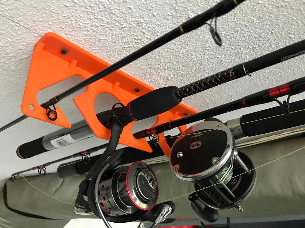 4 Fishing Rod Rack Wall/Ceiling