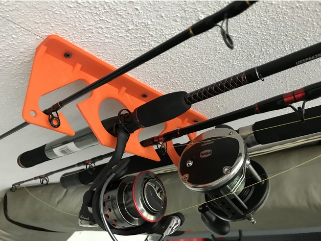 4 Fishing Rod Rack Wall/Ceiling by Auxon - Thingiverse