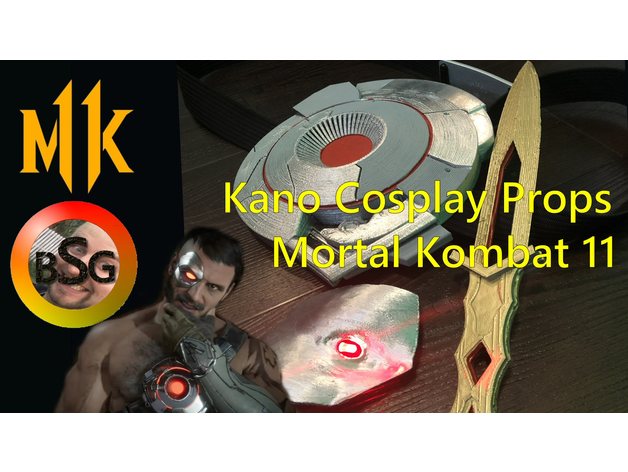 Kano Mortal Kombat 11 - Knife, chest piece, Eyepeice by