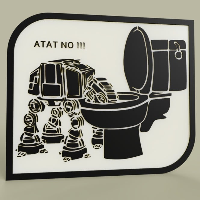 StarWars - ATAT drinks in the toilet bowl - NO