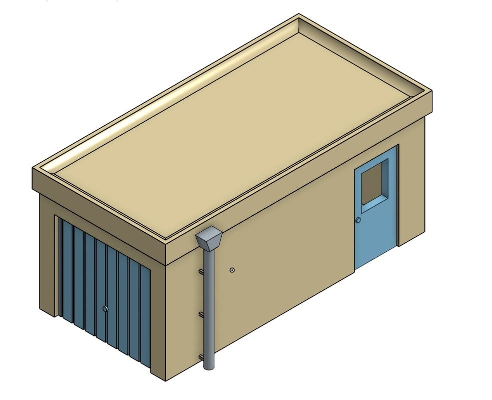 Model garage box, scale 1:87 (H0)