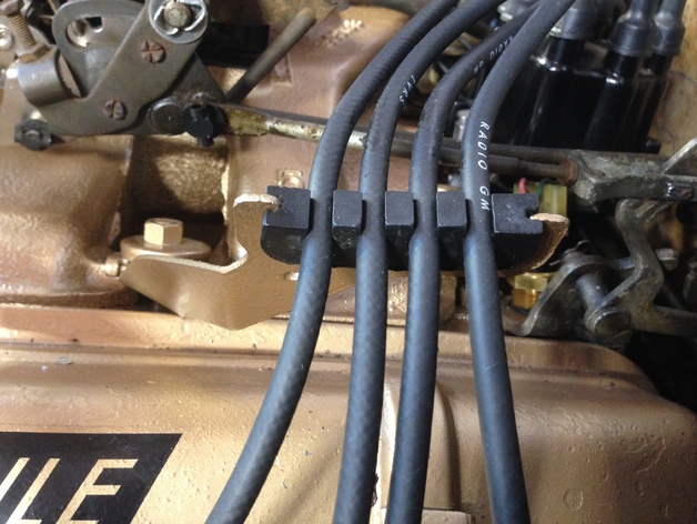 57 Oldsmobile Rocket V8 spark plug wire holder