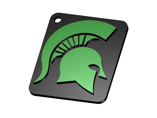 Michigan State Sparty Key Fob