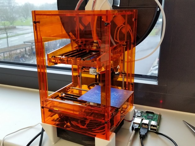 Windowed Front Panel for Mini Fabrikator 3D Printer By Tiny Boy