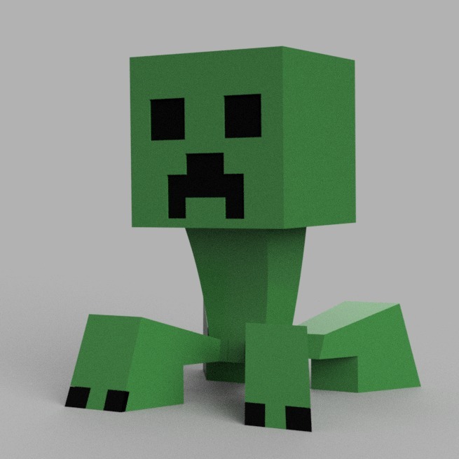 Minecraft Creeper with Articulated Head