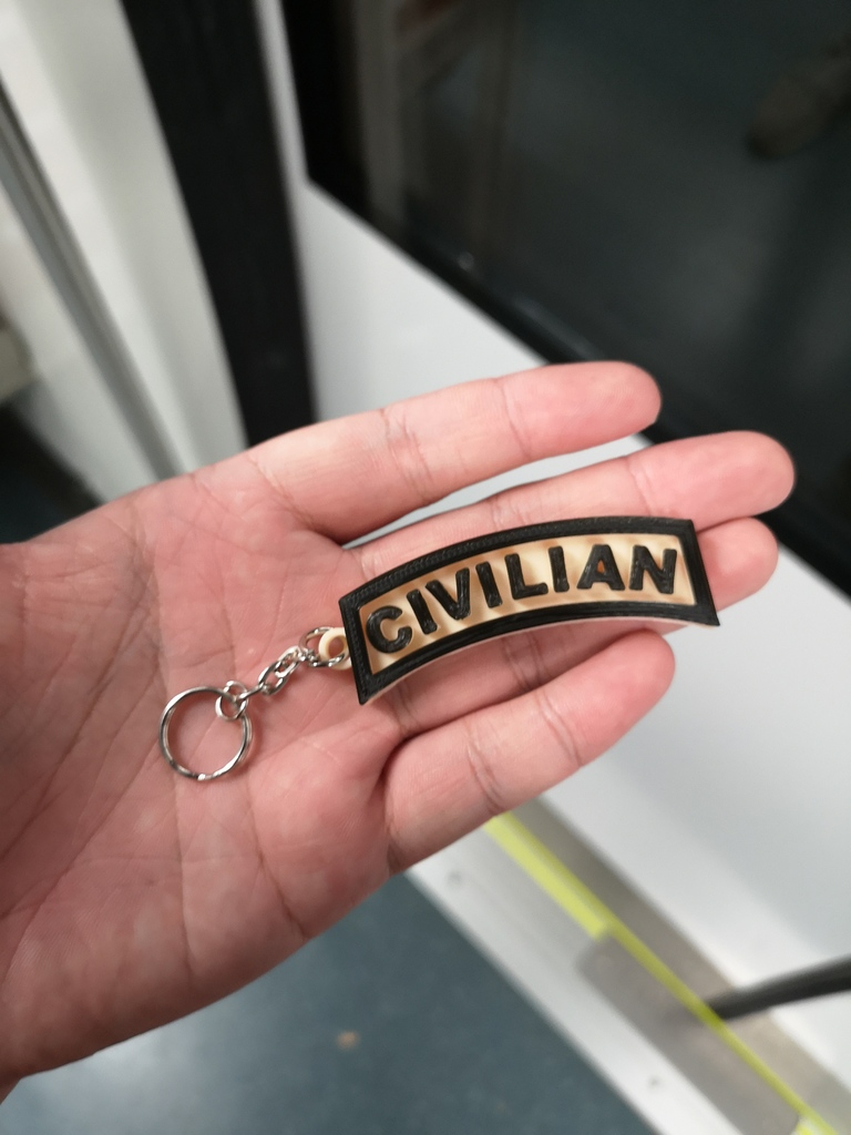 CIVILIAN (army) Tab Keychain 