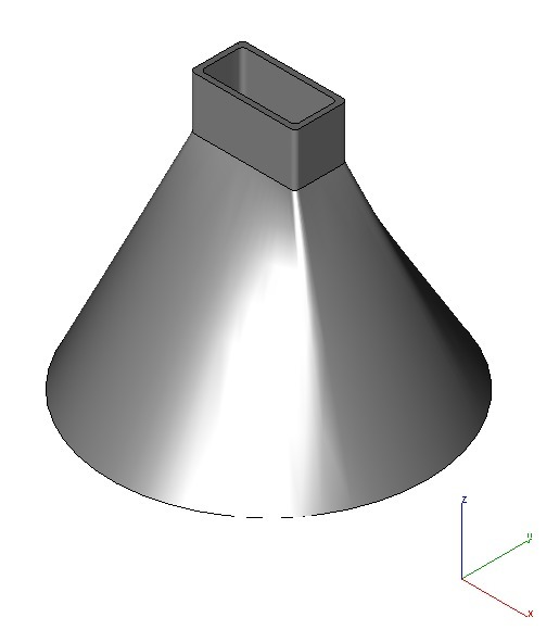 Dad's Funnel, Large and Small Size, Its a round funnel with a rectangular end.