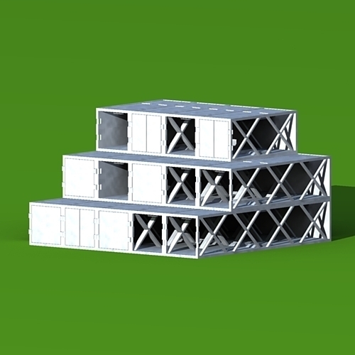 1/4 Inch Scale Shipping Container Models for Architectural Concepts
