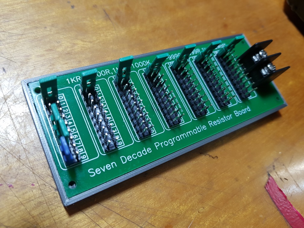 Seven Decade Programmable Resistor Board