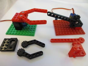 Parametric Servo Gripper Not-Lego Brick Set