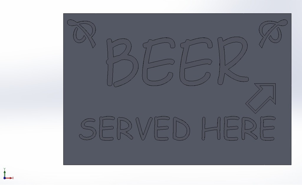 "Beer Served Here" Sign, Targhetta "Beer Served Here" da scrivania