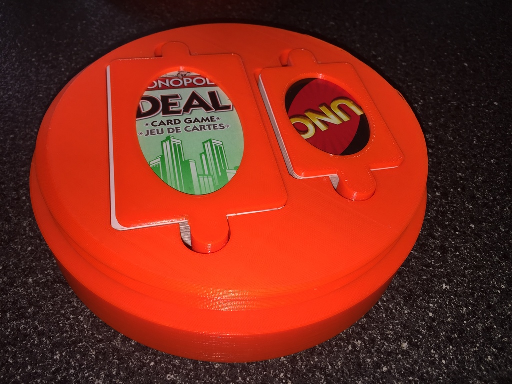 Small Uno and monopoly Deal card box