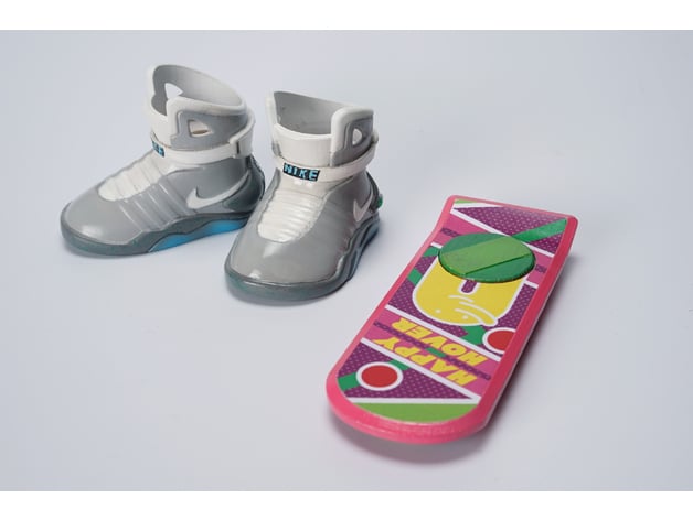 Back to the future Nike Sneakers Air MAG & HOVER BOARD made by ATOM 3D printer