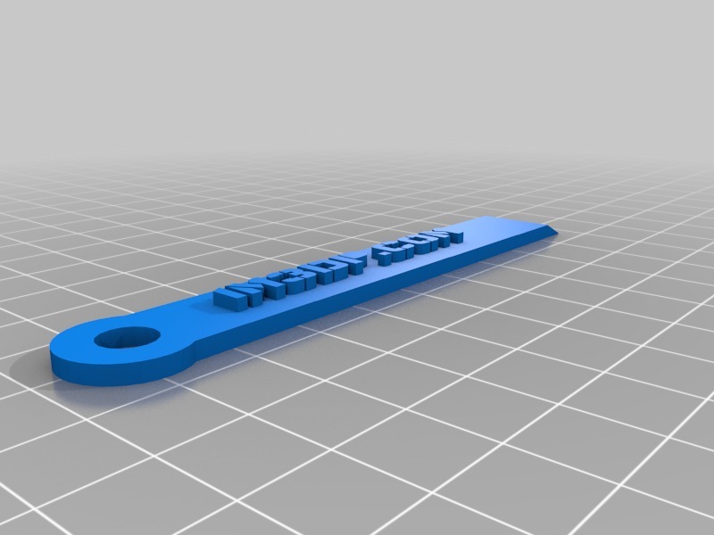 small 3d print Shovel with 1M3DP.com nametag