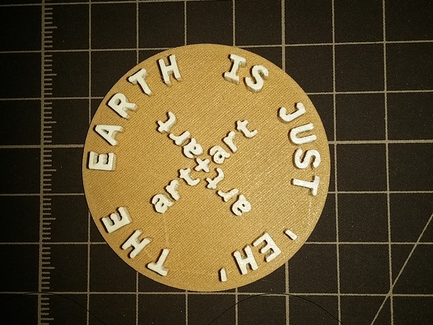 Earth Without Art Text Plate
