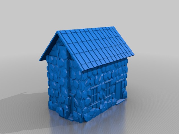 My Customized Parametric Miniature Game Stone House 1