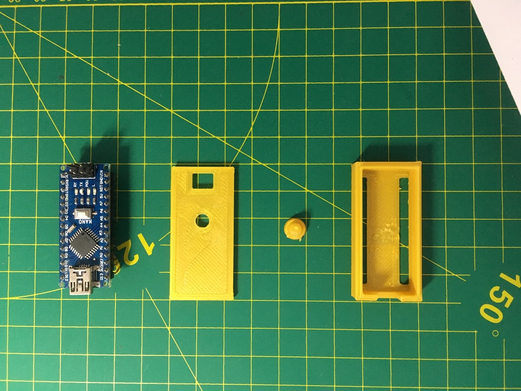 Arduino Nano Case with button, no screw needed