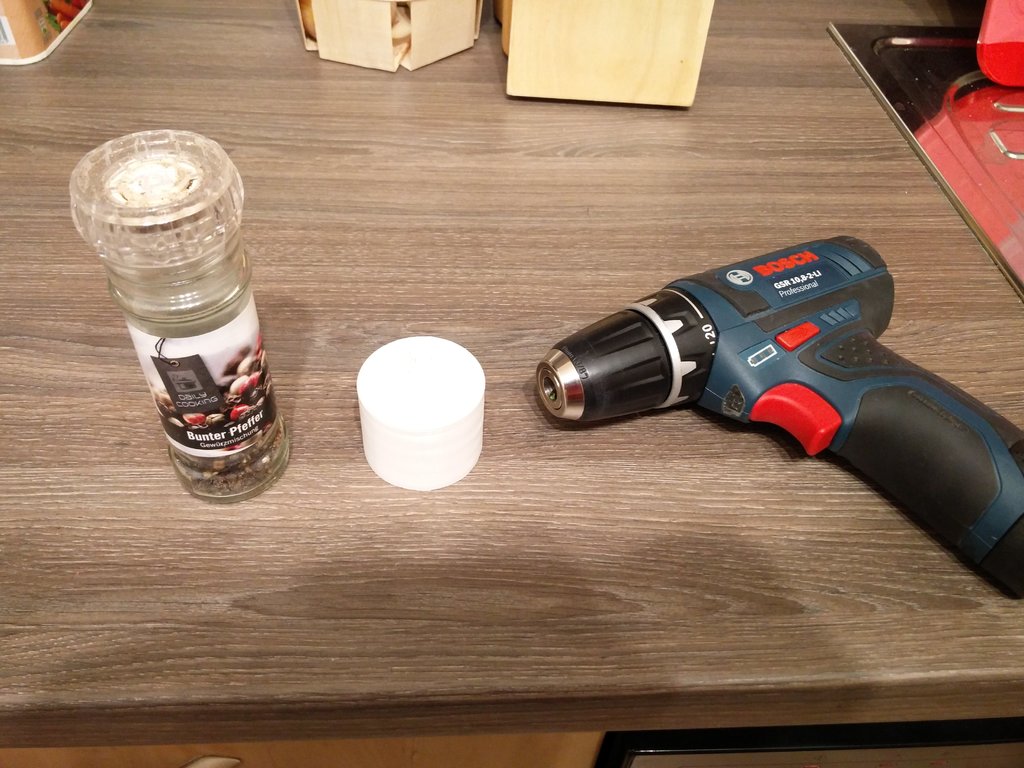 Pepper mill adapter to cordless screwdriver