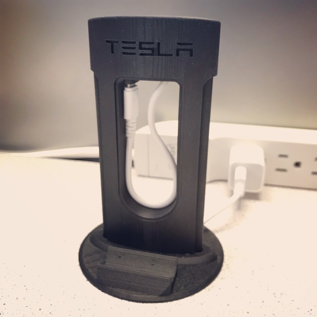 Tesla Phone Charger For Desk Grommet