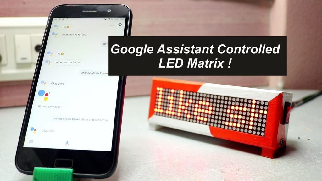 Google Assistant Controlled LED Matrix!