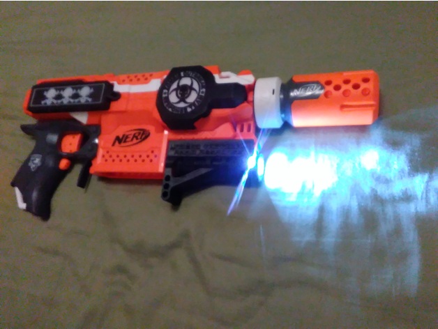 Nerf Stryfe Foregrip with Tac-light