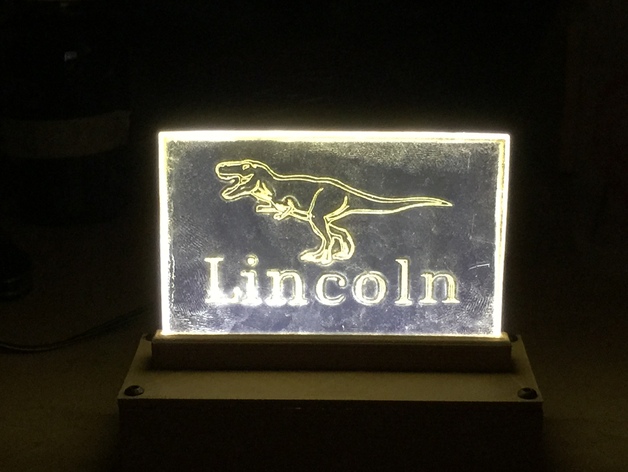 LED box for acrylic laser etching