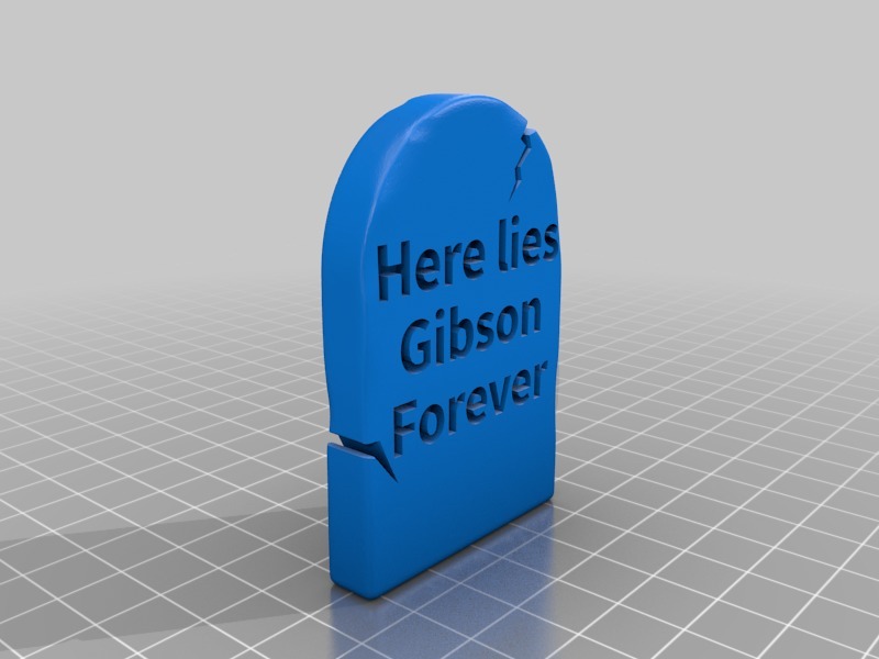 Grave Stone: Here lies gibson