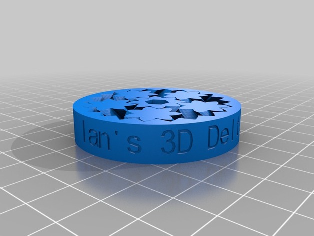 Ian's 3D Printer Gear Bearing with text