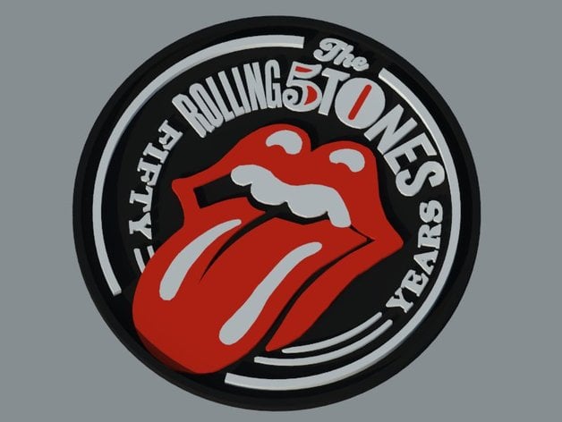 Coasters Rolling Stones Has 100 Mm In Diameter. Dual Print.